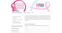 Desktop Screenshot of donatecarbreastcancer.com