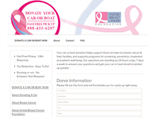 Tablet Screenshot of donatecarbreastcancer.com